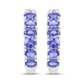2.04 Carat Genuine Tanzanite .925 Sterling Silver Earrings