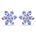 2.24 Carat Genuine Tanzanite .925 Sterling Silver Earrings