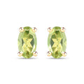 0.46 Carat Genuine Peridot 10K Yellow Gold Earrings