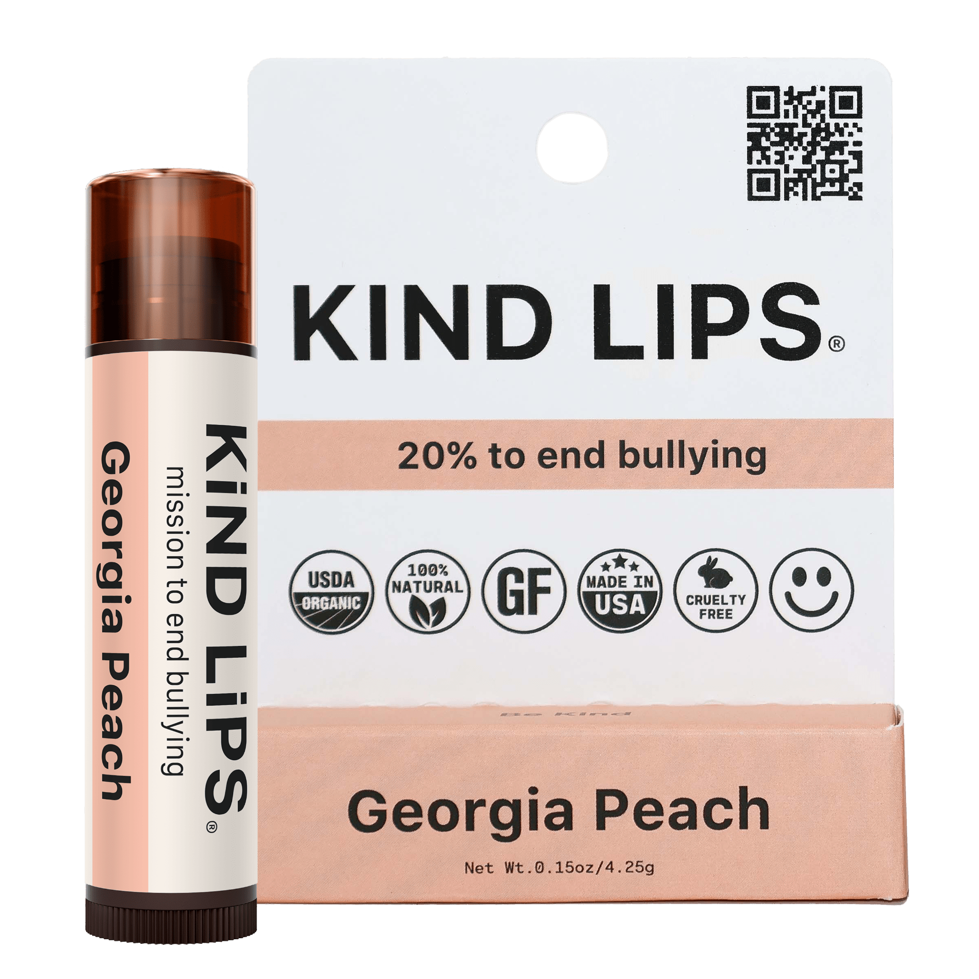 Georgia Peach Organic Lip Balm - Single Hang Pack