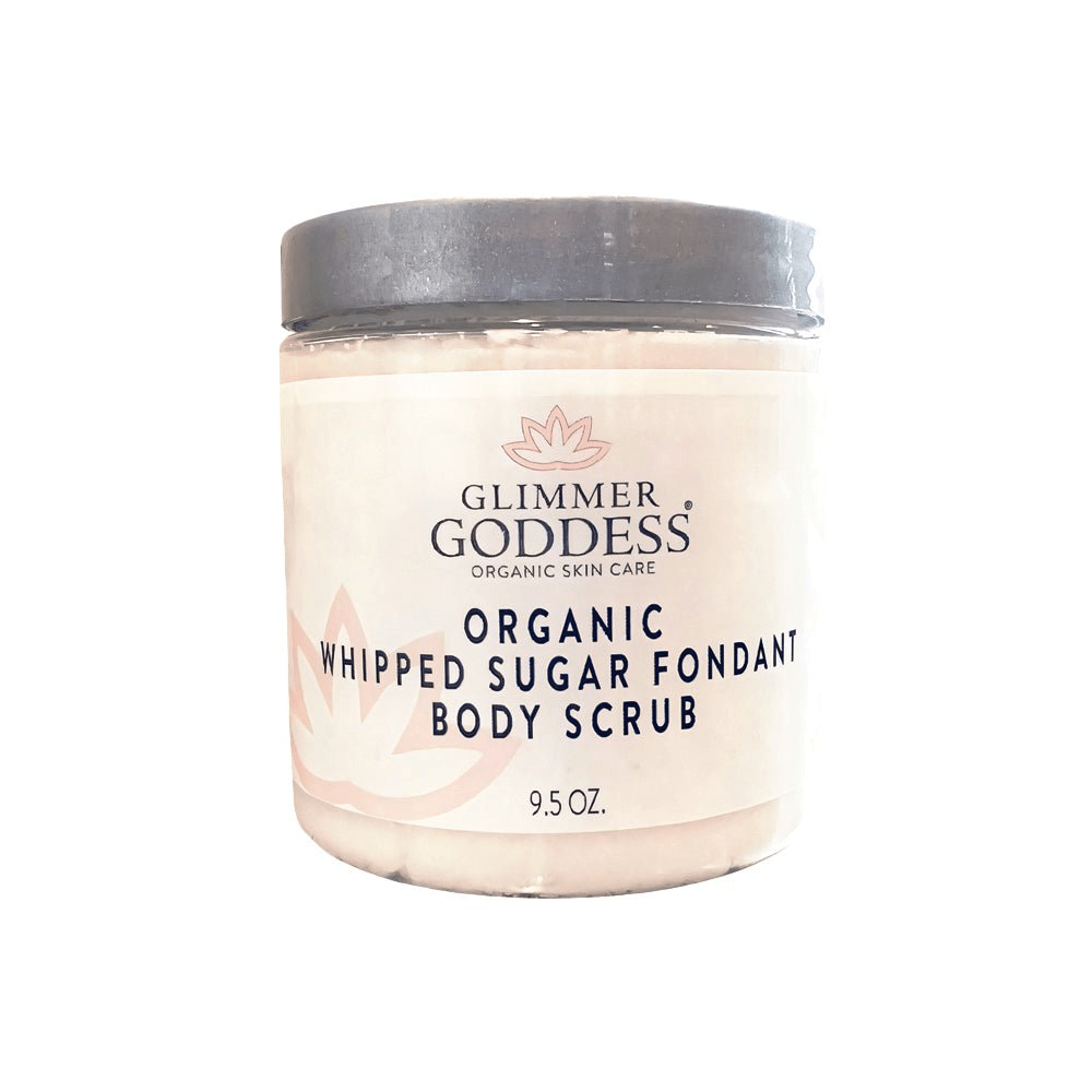 Glimmer Goddess Organic Whipped Sugar Fondant Exfoliating Body Scrub - Crepey Skin Treatment