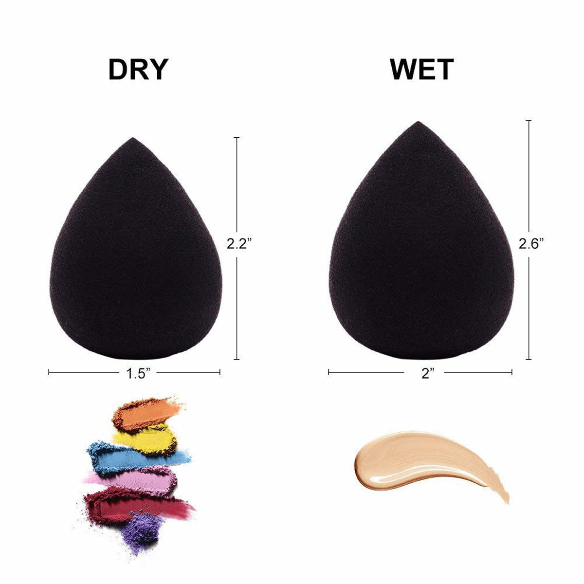 Good Living In Style 6-Piece Makeup Sponge Set - Flawless & Streak-Free