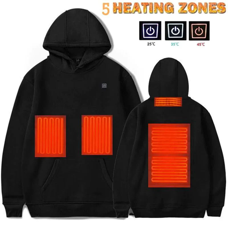Heated Jacket for Winter with USB Power and Adjustable Heat