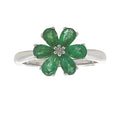 Natural 1.14ct Emerald Zircon Ring Sterling Silver