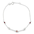 Natural .25ct Ruby Diamond Bracelet 14KT White Gold