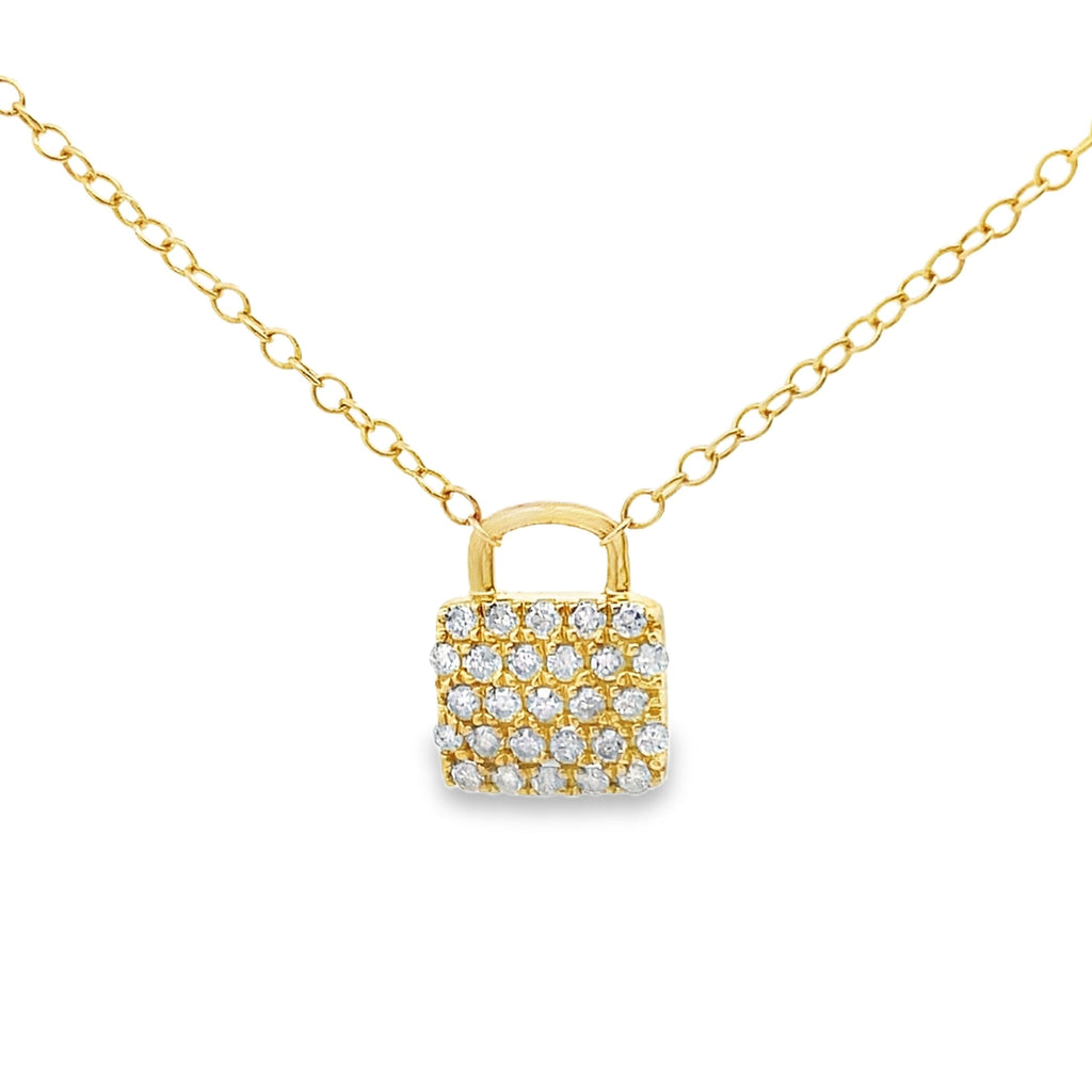 Natural .20ct Diamond Fashion Pendants 10KT Yellow Gold