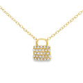 Natural .20ct Diamond Fashion Pendants 10KT Yellow Gold