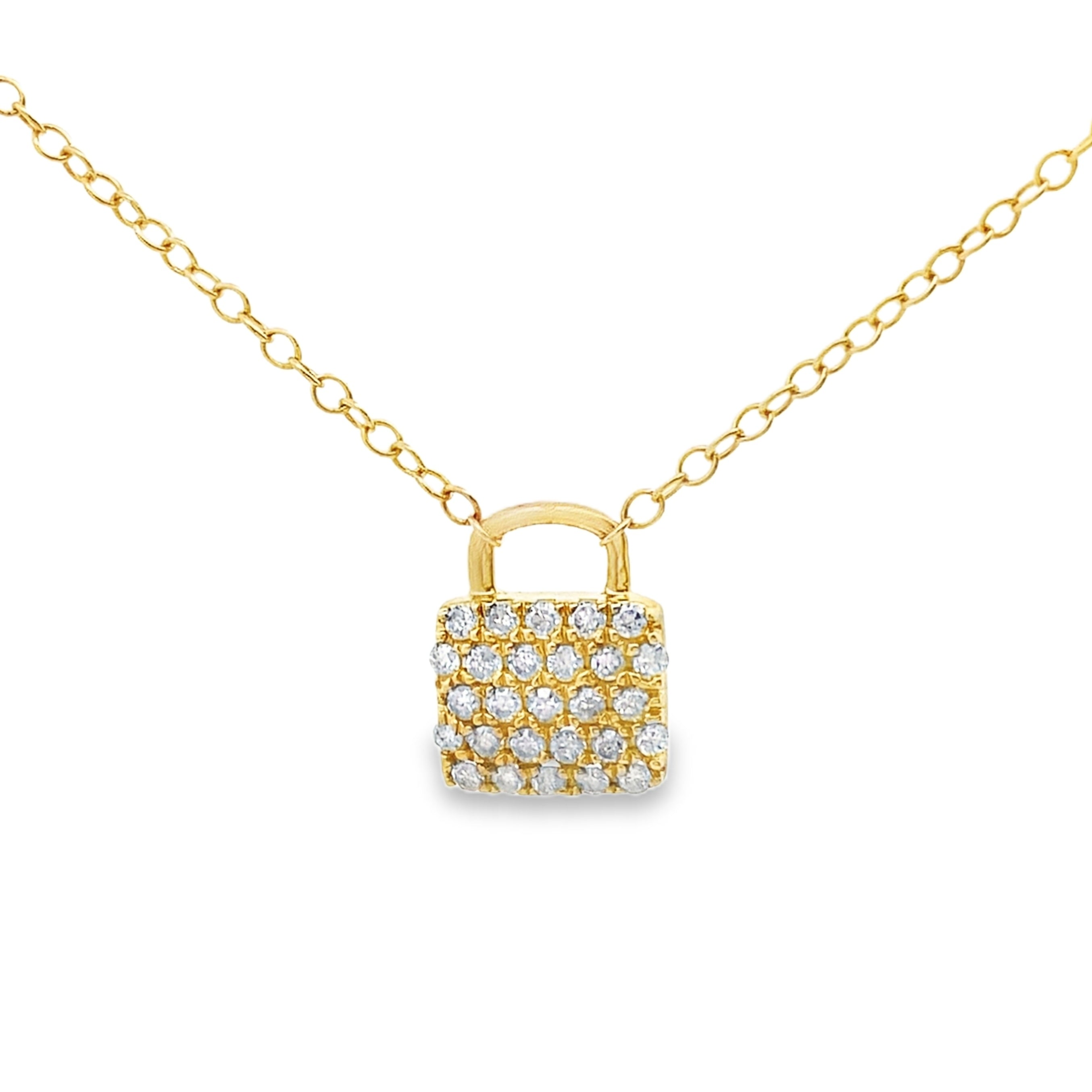 Natural .20ct Diamond Fashion Pendants 10KT Yellow Gold