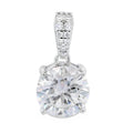 Genuine 2.00ct Moissanite Pendant Sterling Silver