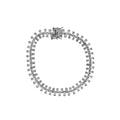 Genuine Cubic Zirconium Tennis Bracelet Sterling Silver