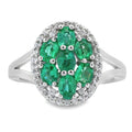 Natural 1.44ct Emerald Zircon Ring Sterling Silver