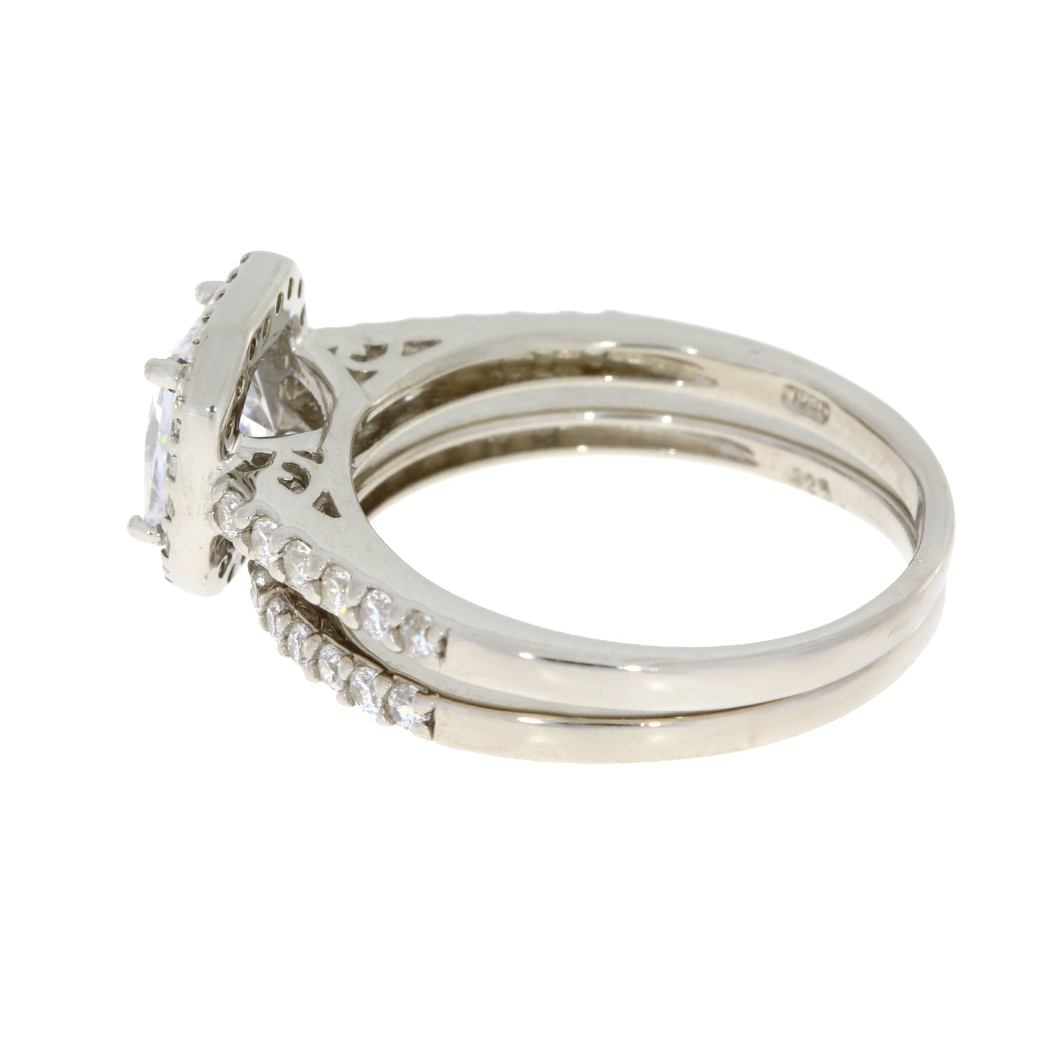 Genuine Cubic Zirconia CZ SS Bridal Sterling Silver
