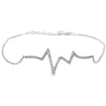 Natural .10ct Diamond Bracelet 14KT White Gold
