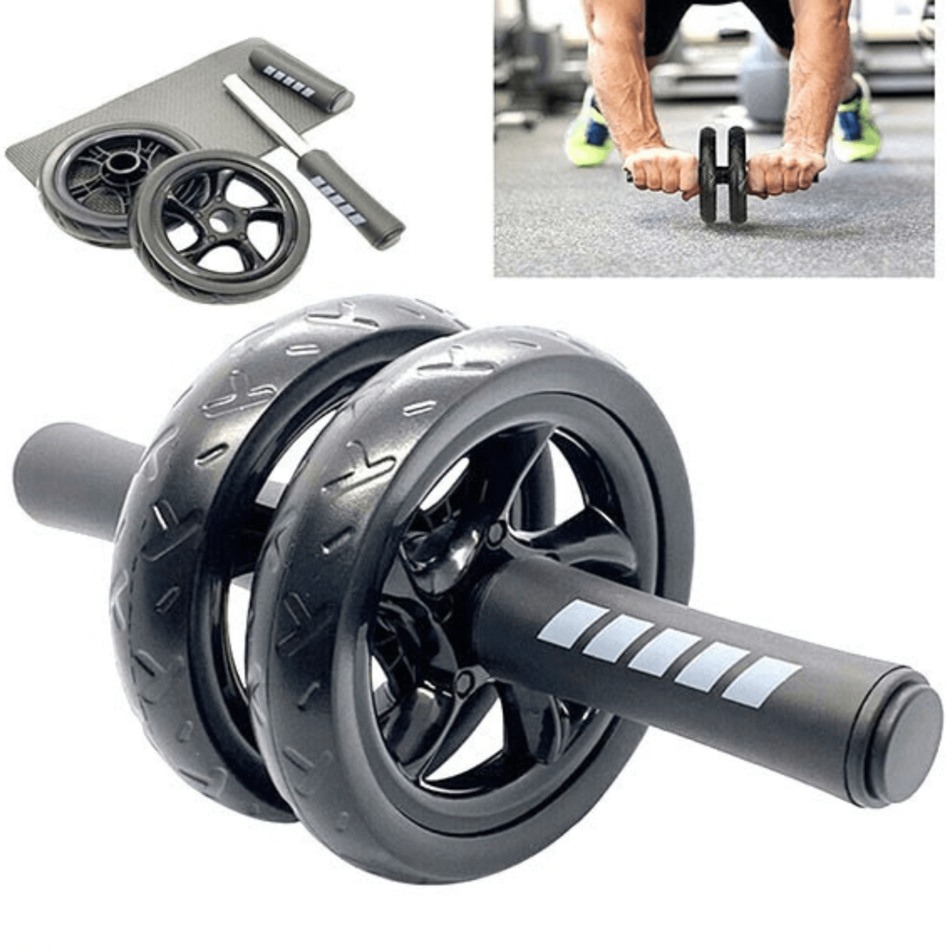 JupiterGear Ab Roller Wheel with Kneeling Pad – Core Strength Training for Home & Travel
