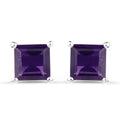 2.25 Carat Genuine Amethyst .925 Sterling Silver Earrings