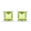 2.30 Carat Genuine Peridot .925 Sterling Silver Earrings