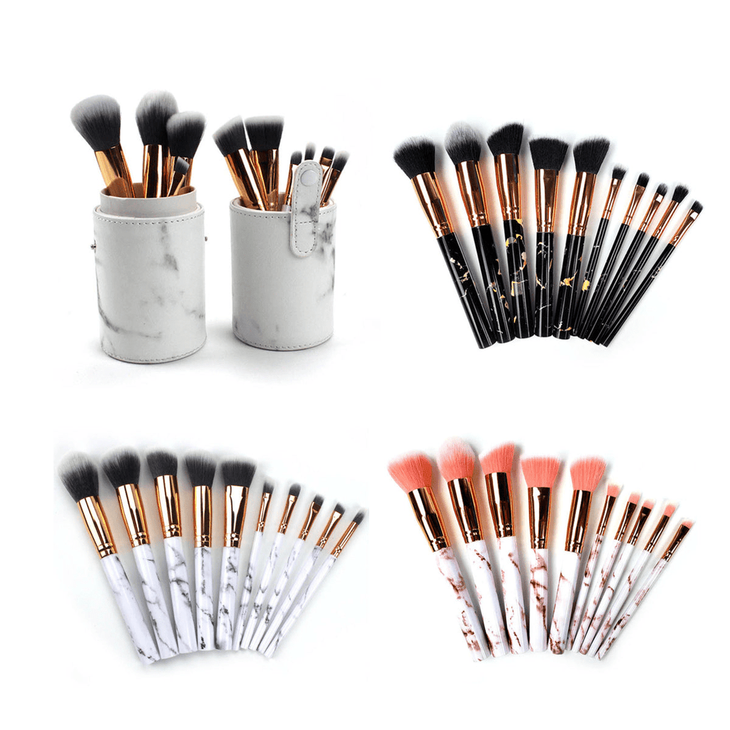 La Canica 10-in-1 Makeup Brush Set with Travel-Friendly Container
