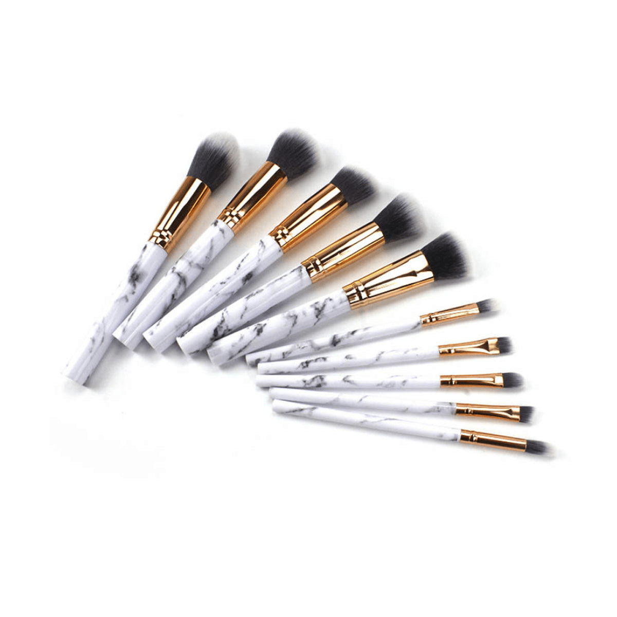 La Canica 10-in-1 Makeup Brush Set with Travel-Friendly Container