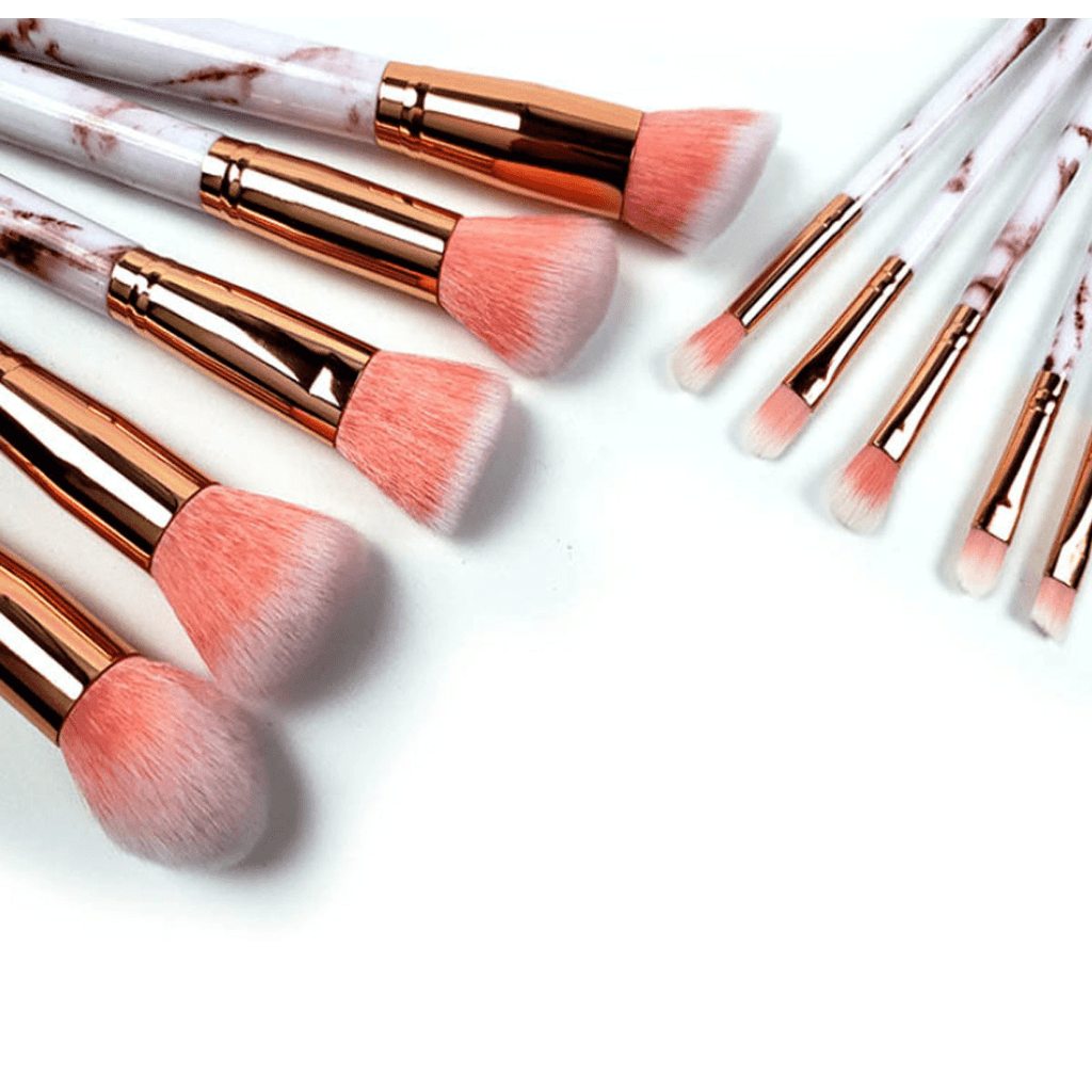 La Canica 10-in-1 Makeup Brush Set with Travel-Friendly Container
