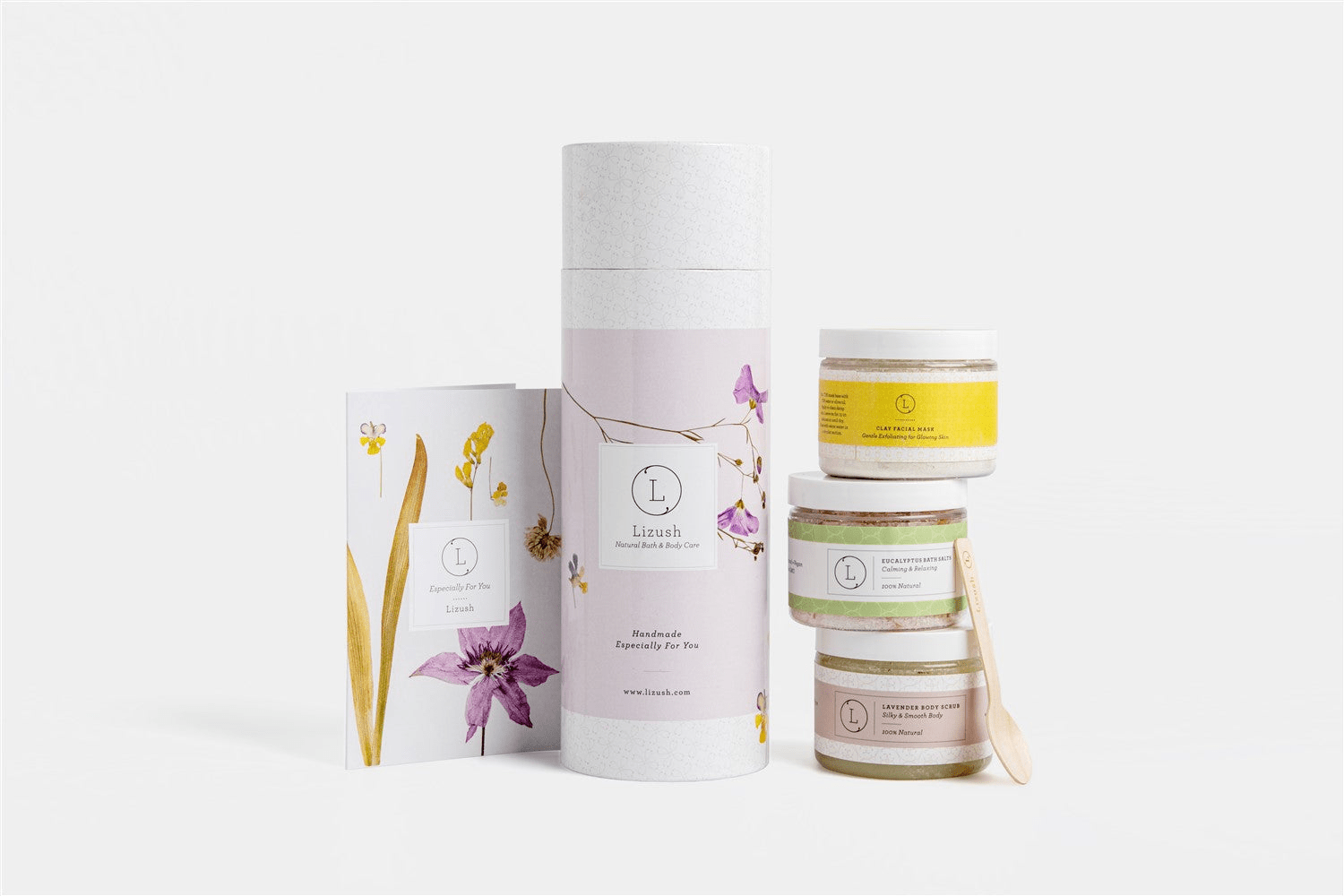 Lizlush Natural Bath &amp; Body Skincare Set – Relaxation and Beauty in 3 Big Jars