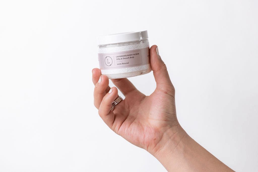 Lizlush Natural Body Scrub – Lavender Body Salt Scrub