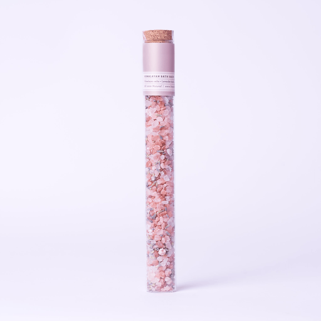 Luxurious Bath Salts Gift Set in 8 Reusable Glass Tubes