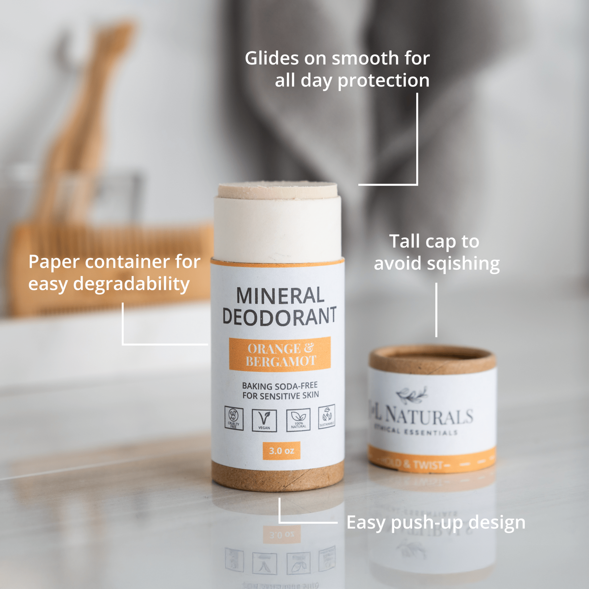 Mineral Deodorant Bundle (4-Pack) – Baking Soda-Free for Sensitive Skin