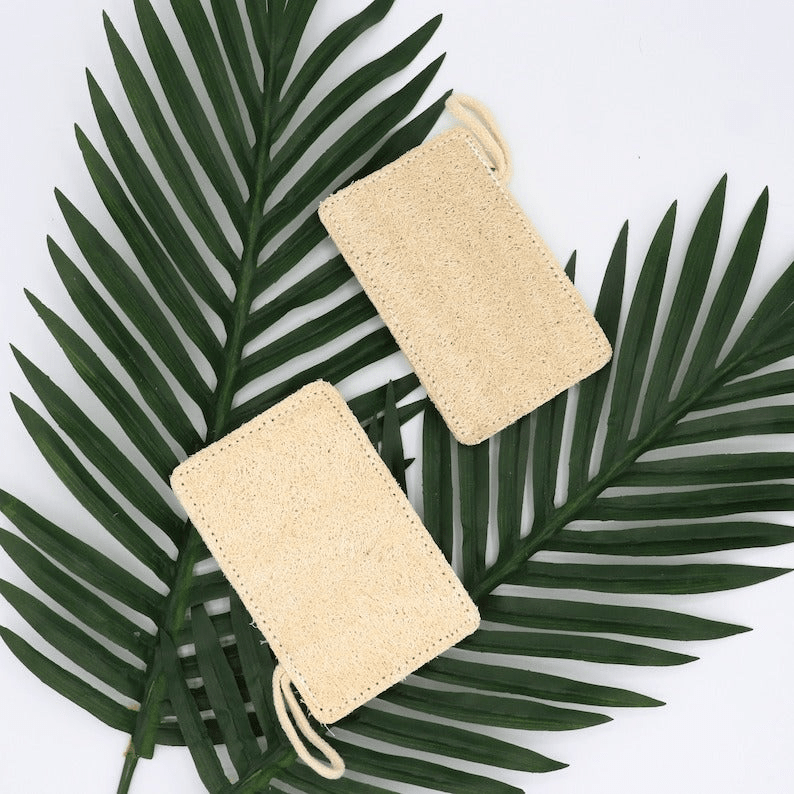 Natural Loofah Pads 2-Pack | Plant-Based Exfoliating Duo