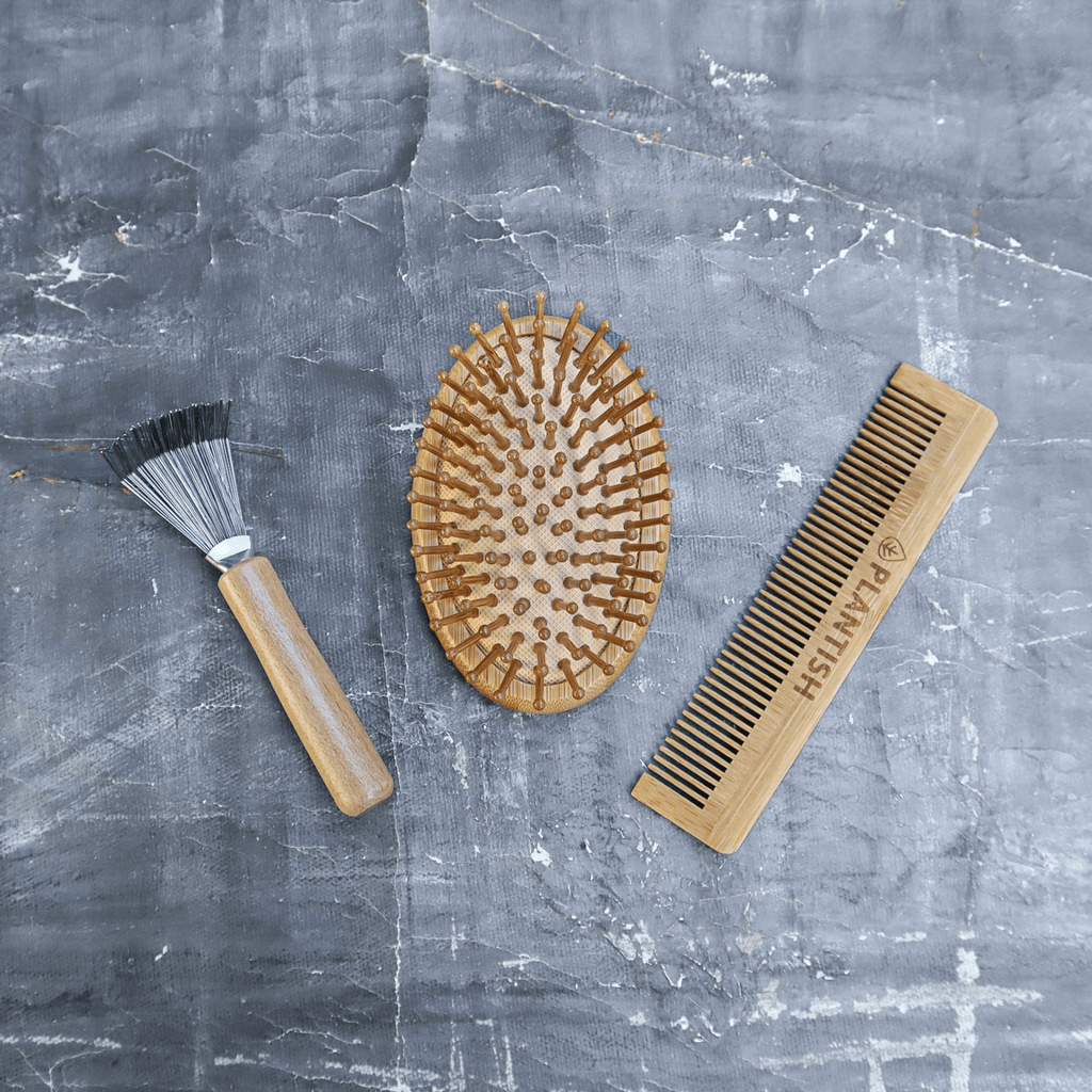 On-The-Go Bamboo Hair Brush Set – Sustainable & Travel-Friendly Grooming