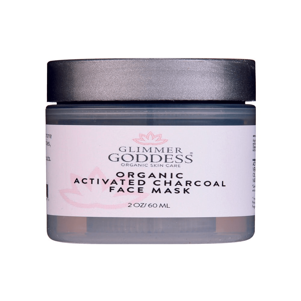 Organic Charcoal Face Mask by Glimmer Goddess for Clear, Balanced Skin
