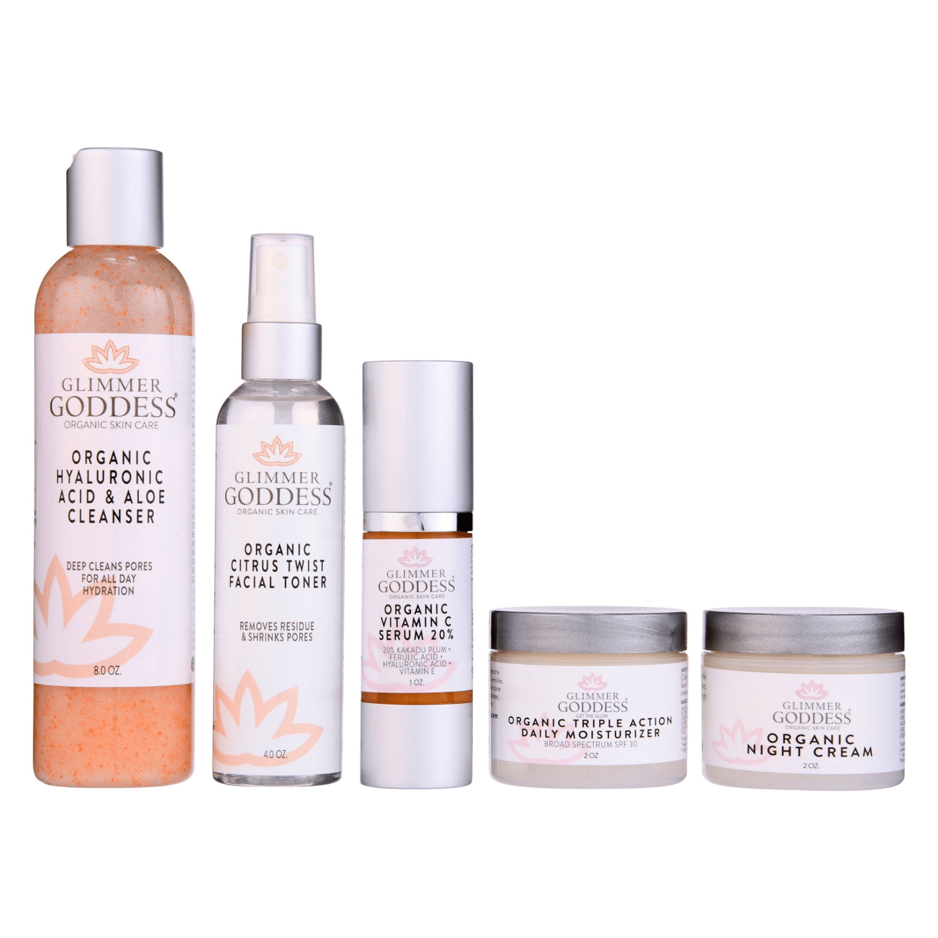 Organic Anti-Wrinkle Solution 5-Step Kit | Glimmer Goddess