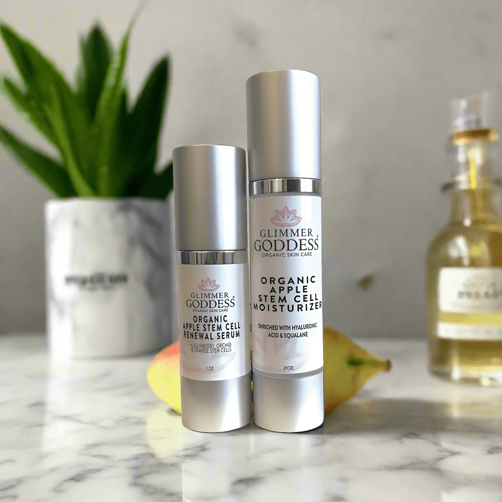 Organic Apple Stem Cell Anti-Aging Duo | Hydrating Serum & Moisturizer for Firm, Radiant Skin