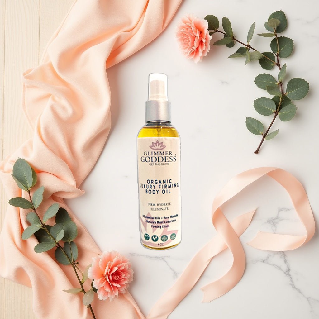 Organic Luxury Firming Body Oil – Hydrating Glow with Evening Primrose and Rosehip Oil 4 oz.