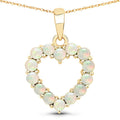 0.42 Carat Genuine Ethiopian Opal 10K Yellow Gold Pendant