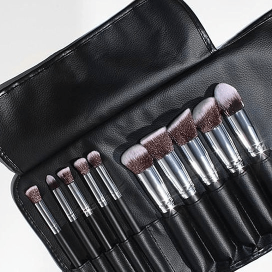 Pageant Winner 10-Piece Makeup Brush Set - Flawless Performance & Sustainable Wood