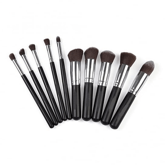 Pageant Winner 10-Piece Makeup Brush Set - Flawless Performance & Sustainable Wood