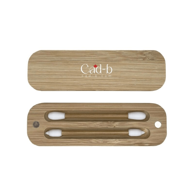 🌱 Reusable Makeup Swabs – Eco-Friendly Dual Tip with Bamboo Case