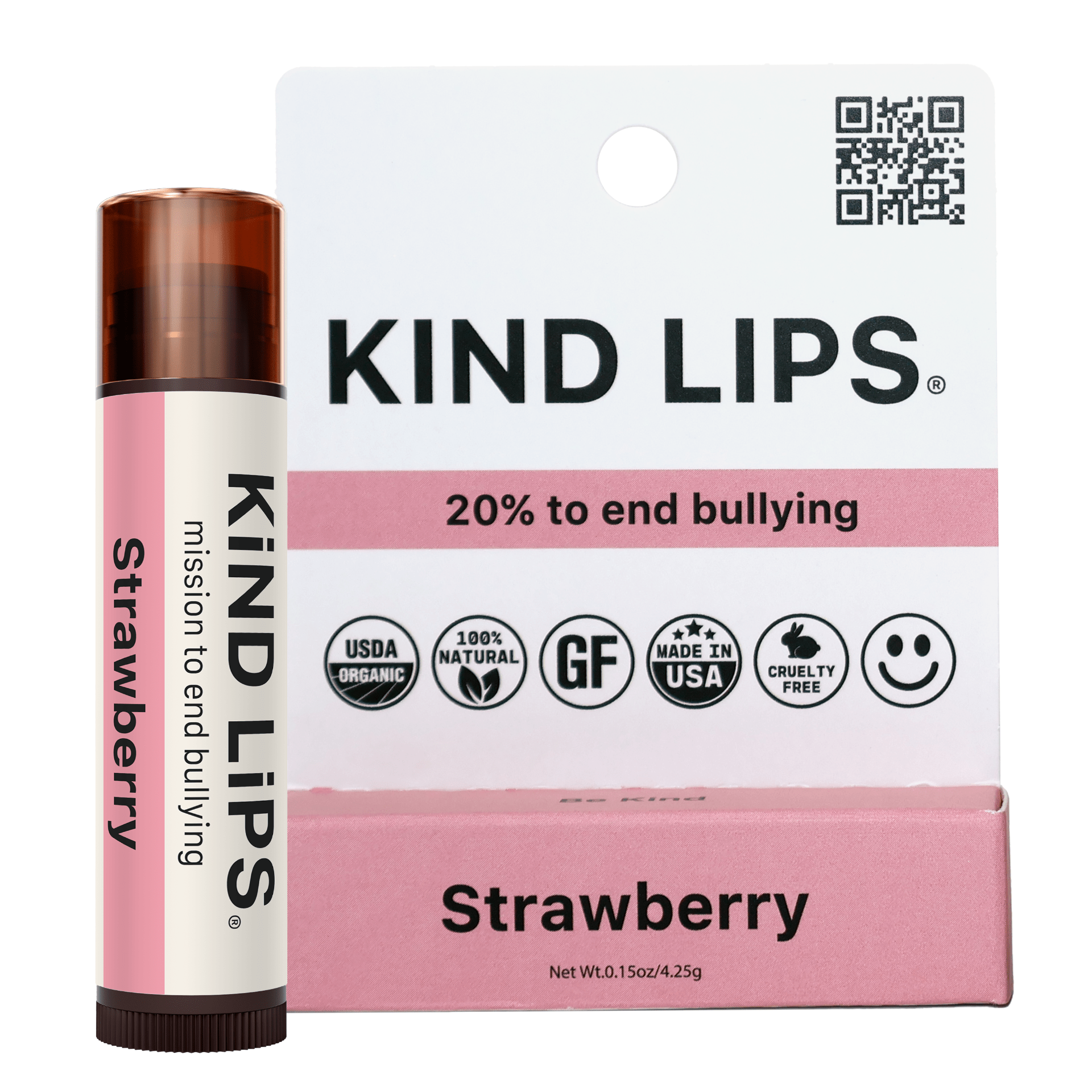 Strawberry Organic Lip Balm - Single Hang Pack