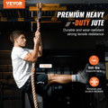 VEVOR 20FT Climbing Rope, 1.5in Jute with Heat-Shrink Ends | Home Gym Strength & Grip Trainer