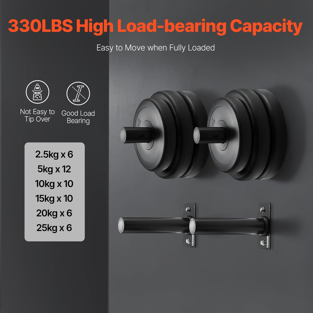 2-Inch Plate Holder (4-Pack) - Wall Mount Home Gym Rack