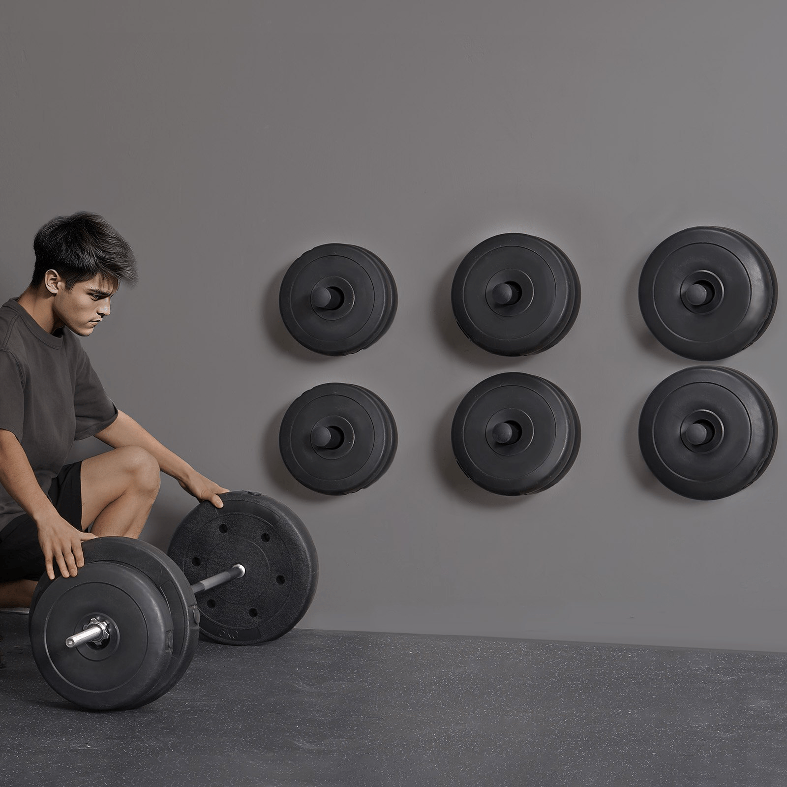 2-Inch Plate Holder (4-Pack) - Wall Mount Home Gym Rack